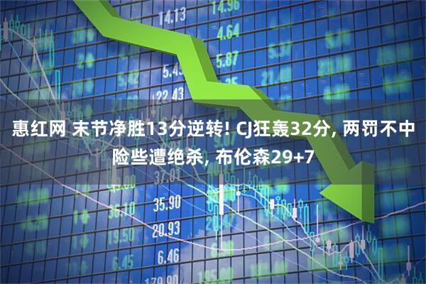 惠红网 末节净胜13分逆转! CJ狂轰32分, 两罚不中险些遭绝杀, 布伦森29+7